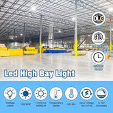 LED High Bay Lights 200W 30,000LM HB Series 0-10V Dimmable, 5' Cable with US Plug
